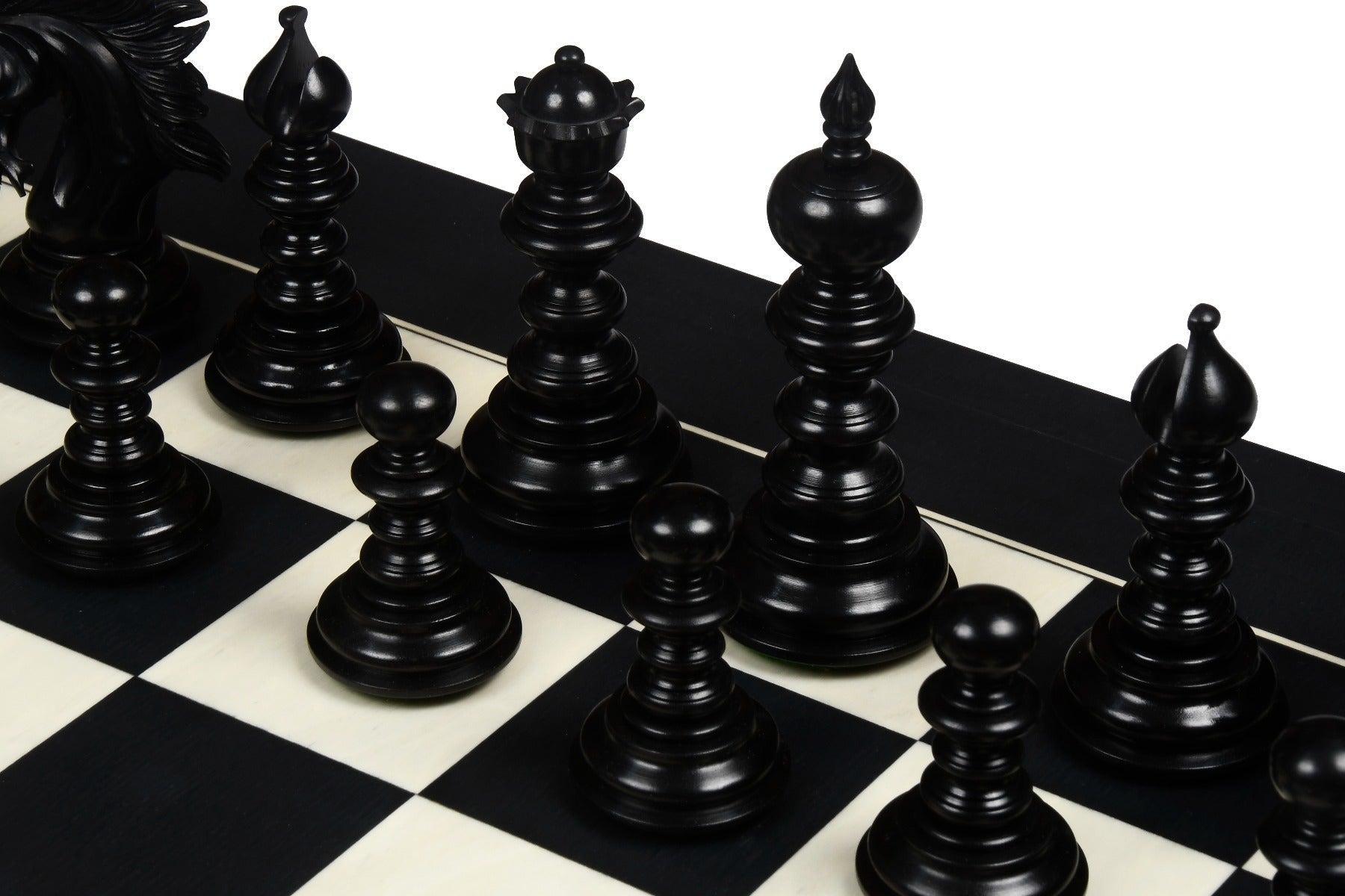 4.3″ Luxury Savano Series Staunton Chess Pieces Only Set - Ebony Wood Triple Weighted - Chess Villa