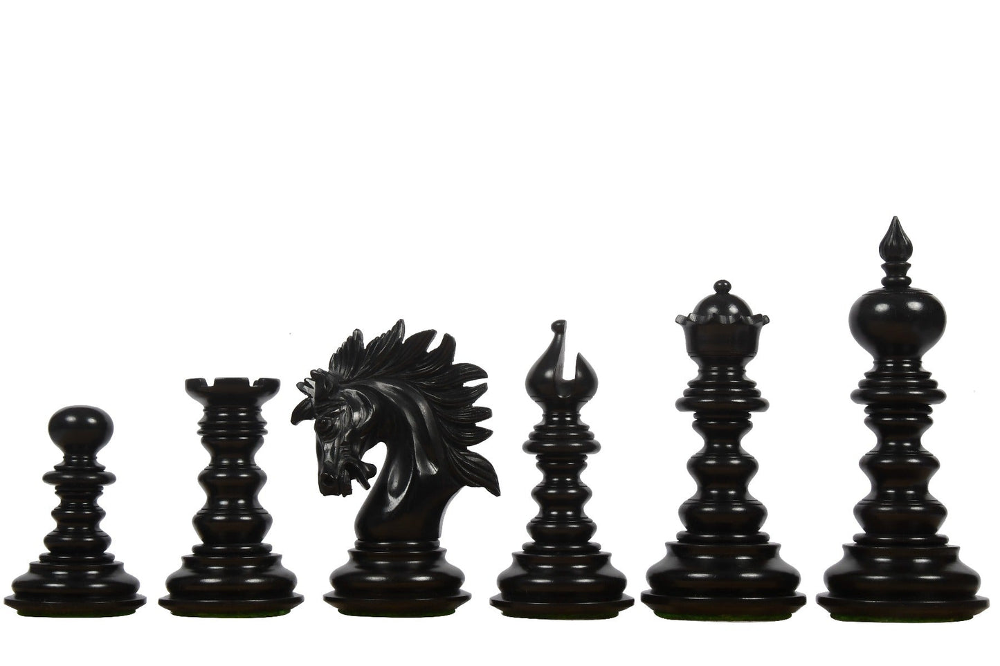 4.3″ Luxury Savano Series Staunton Chess Pieces Only Set - Ebony Wood Triple Weighted - Chess Villa