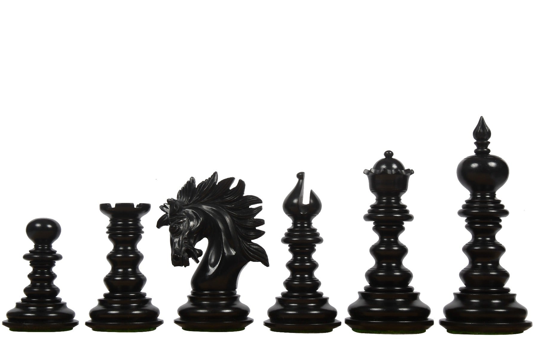 4.3″ Luxury Savano Series Staunton Chess Pieces Only Set - Ebony Wood Triple Weighted - Chess Villa