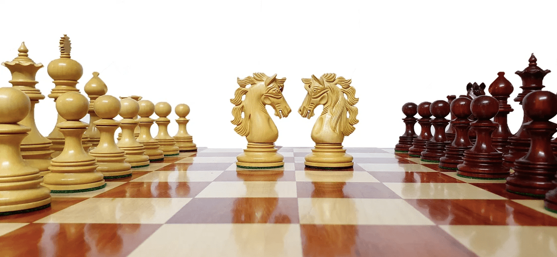 4.5" Andalusian Luxury Series Chess Pieces Only Set - Triple Weighted Bud Rosewood - Chess Villa