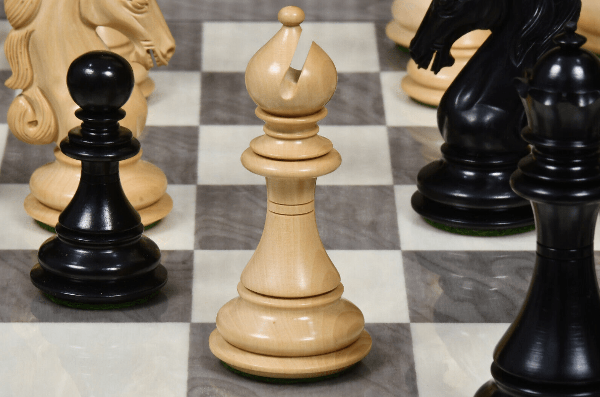 4.5” Shera Series Staunton Luxury Chess Pieces Only Set- Triple Weighted Ebony - Chess Villa