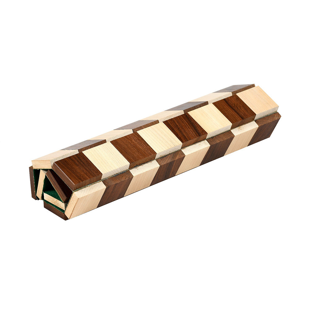 Folding" Rolling Series Travel Chess Board In Maple & Golden Rosewood - 40 mm Square