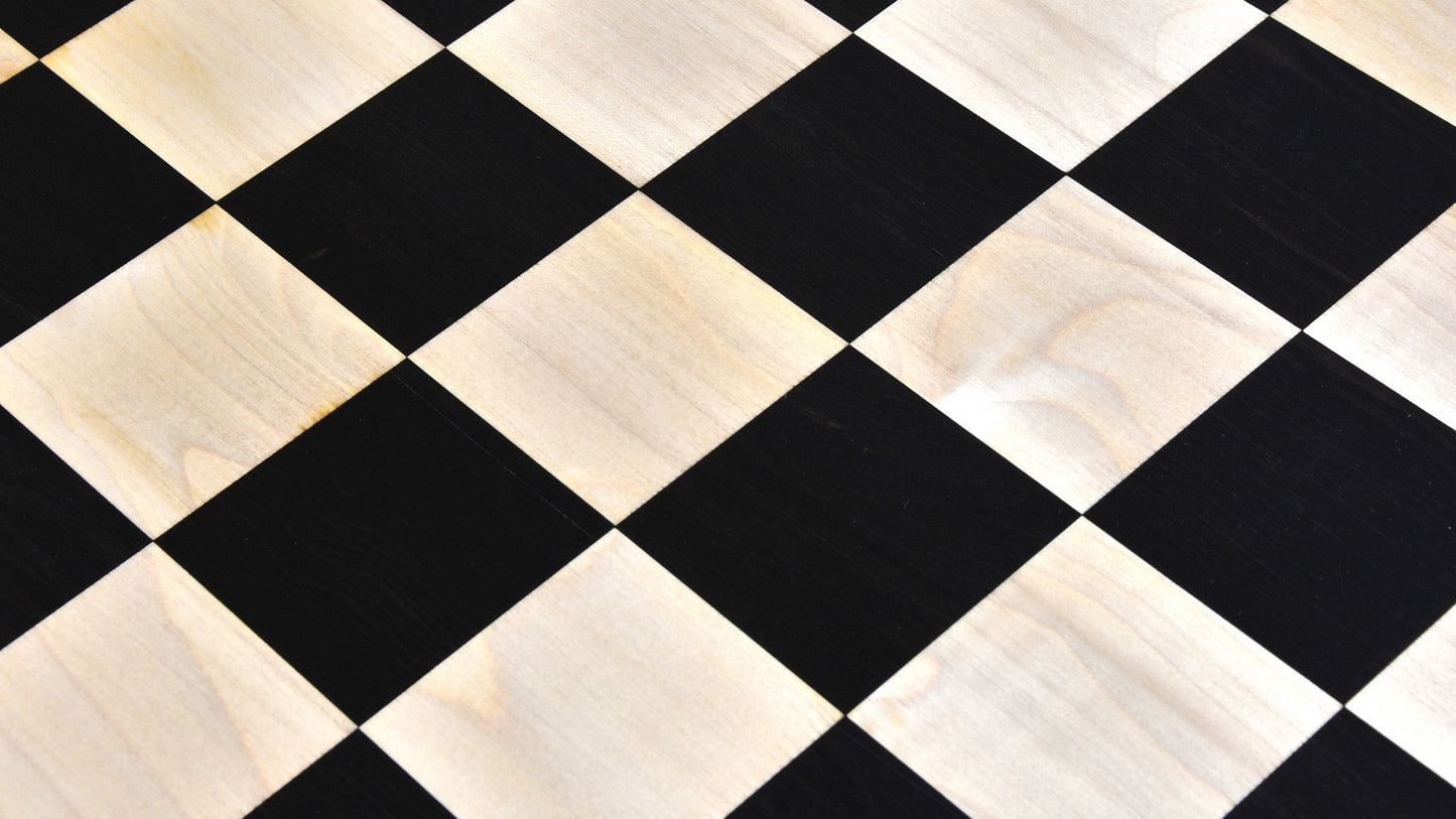 21" Grandmaster Series Ebony Wood Chess Board - Ebony & Maple Wood - 55mm Square