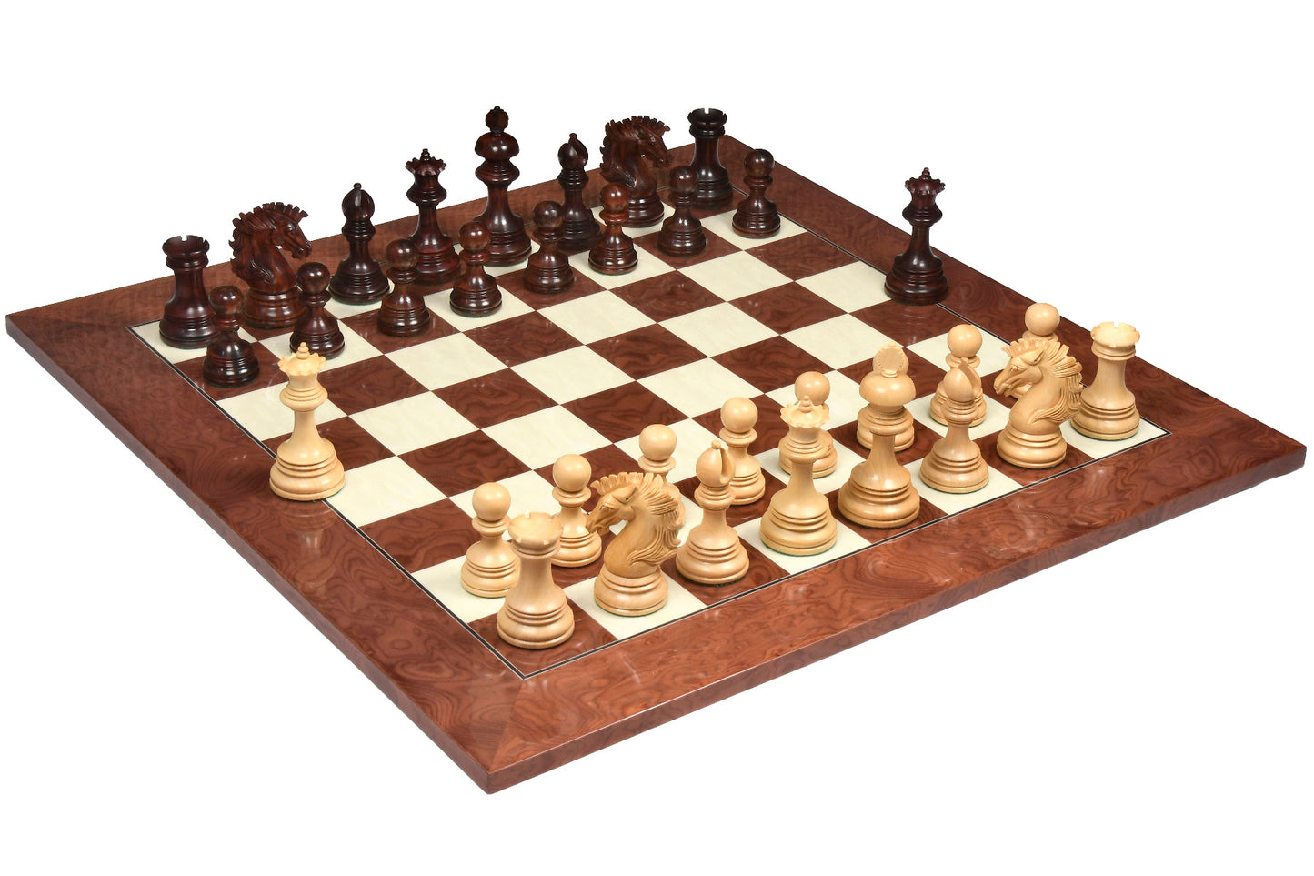 The Premium Collection - 4.4" Wellington Luxury Staunton Chess Pieces Only Set – Triple Weighted Budrose Wood
