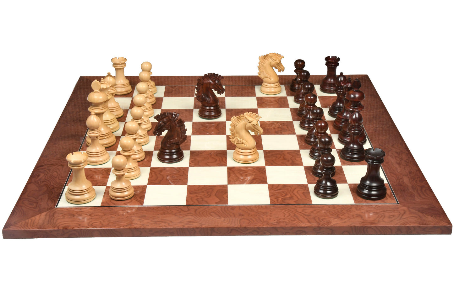 The Premium Collection - 4.4" Wellington Luxury Staunton Chess Pieces Only Set – Triple Weighted Budrose Wood