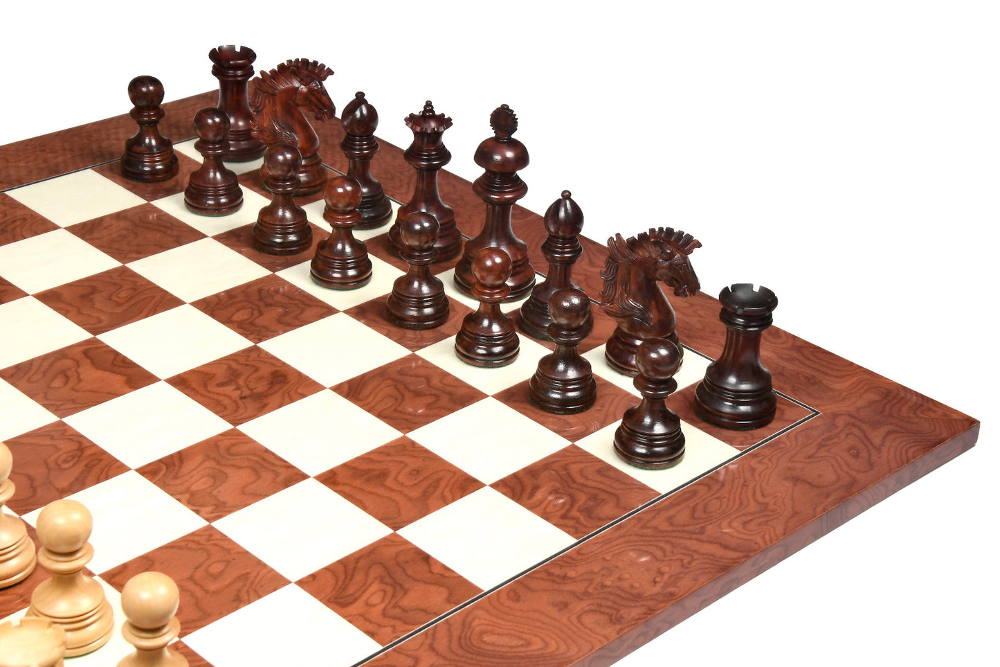 The Premium Collection - 4.4" Wellington Luxury Staunton Chess Pieces Only Set – Triple Weighted Budrose Wood