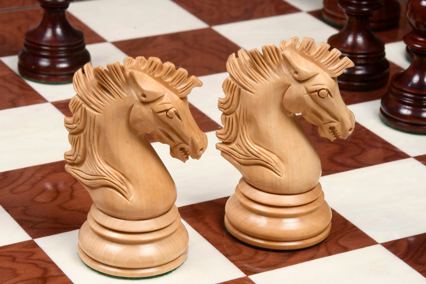 The Premium Collection - 4.4" Wellington Luxury Staunton Chess Pieces Only Set – Triple Weighted Budrose Wood