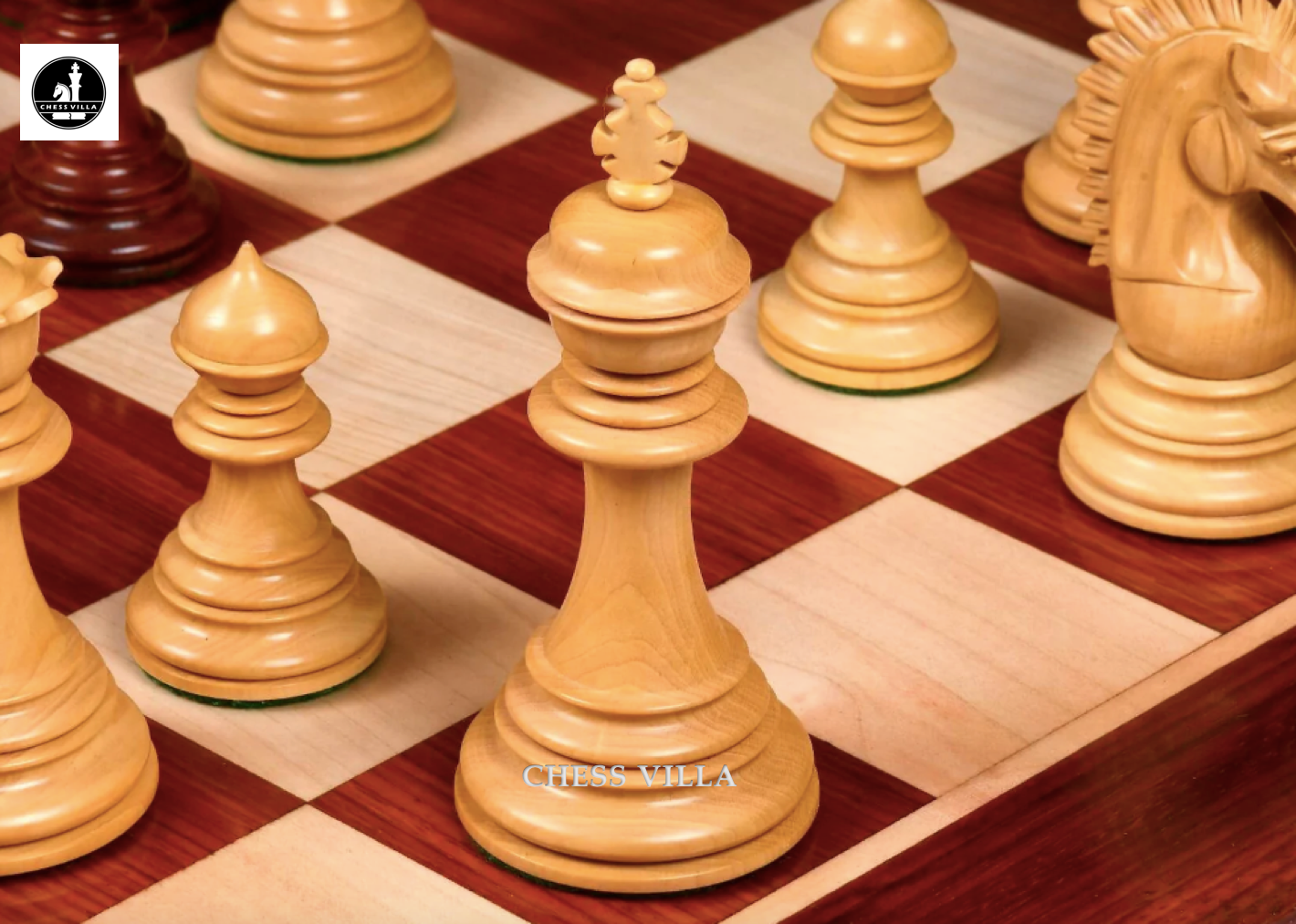 The Premium Collection- Cyrus Luxury Staunton Chess Pieces Only Set- Triple Weighted Budrose Wood & Boxwood - 4.4" King