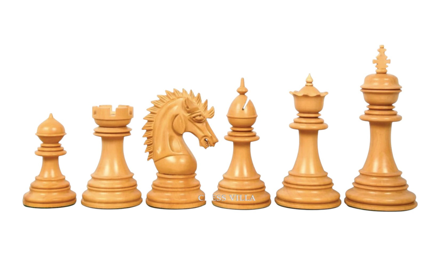 The Premium Collection- Cyrus Luxury Staunton Chess Pieces Only Set- Triple Weighted Budrose Wood & Boxwood - 4.4" King