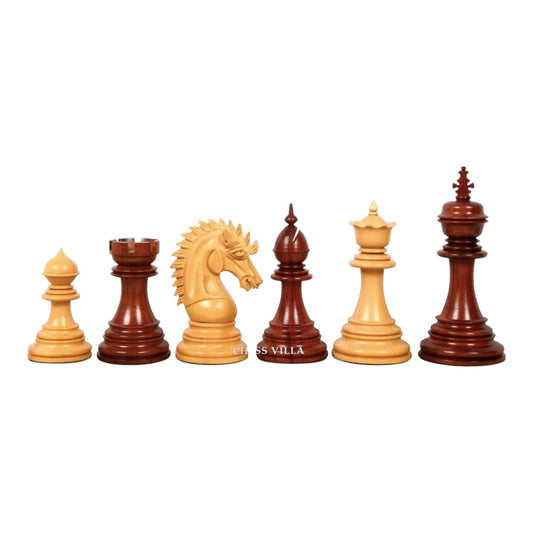 The Premium Collection- Cyrus Luxury Staunton Chess Pieces Only Set- Triple Weighted Budrose Wood & Boxwood - 4.4" King