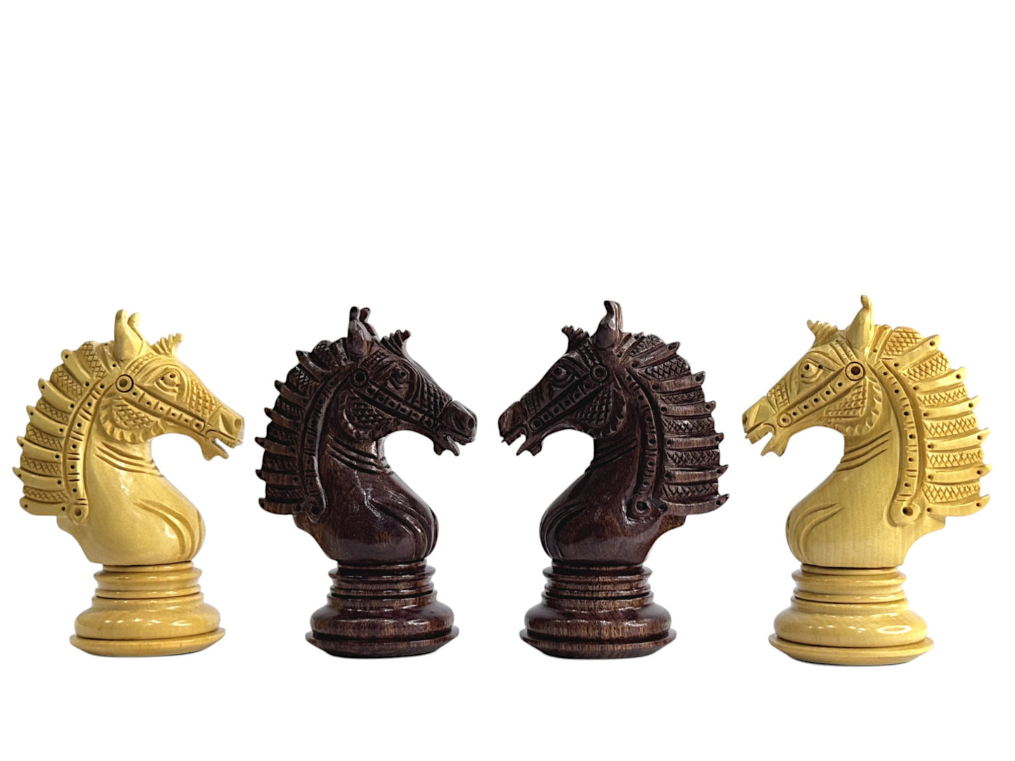 The Sikh Empire Series Handmade Luxury Chess Pieces Only Set - Triple Weighted Rosewood - 4.5" King