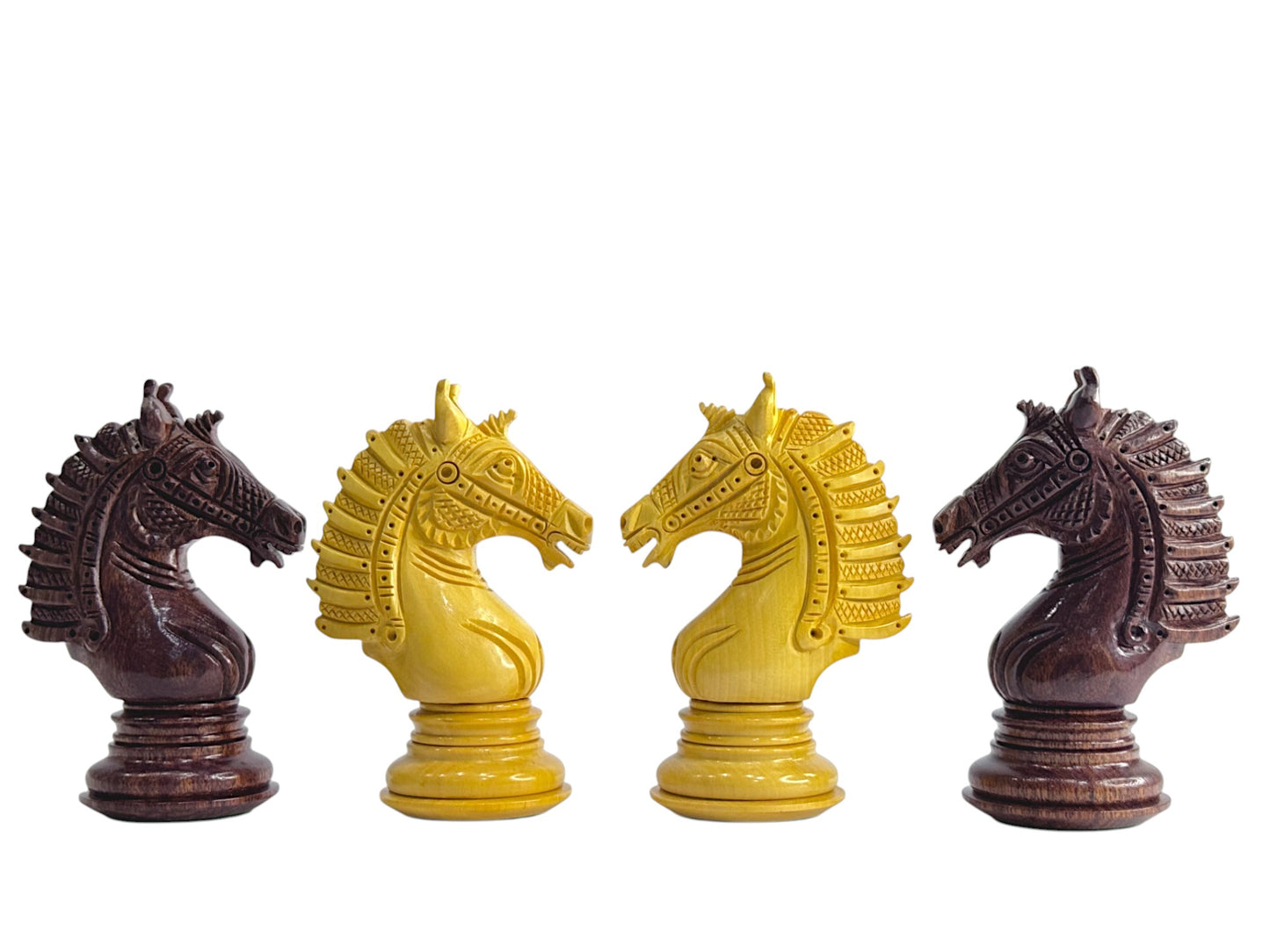 The Sikh Empire Series Handmade Luxury Chess Pieces Only Set - Triple Weighted Rosewood - 4.5" King