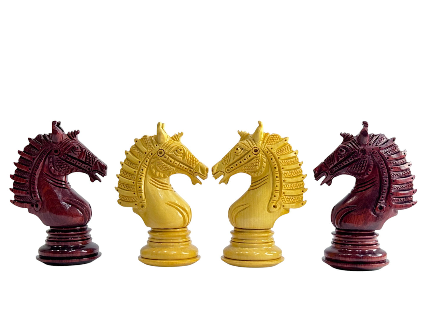 The Sikh Empire Series Handmade Luxury Chess Pieces Only Set - Triple Weighted Bud Rosewood - 4.5" King