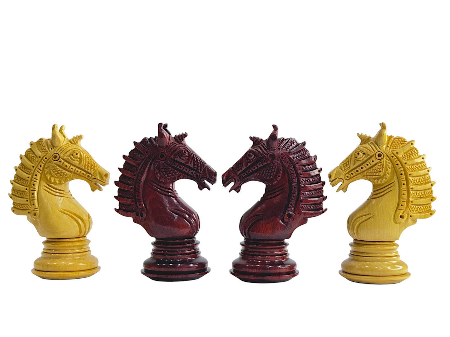 The Sikh Empire Series Handmade Luxury Chess Pieces Only Set - Triple Weighted Bud Rosewood - 4.5" King