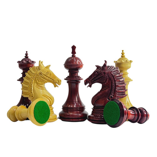 The Sikh Empire Series Handmade Luxury Chess Pieces Only Set - Triple Weighted Bud Rosewood - 4.5" King