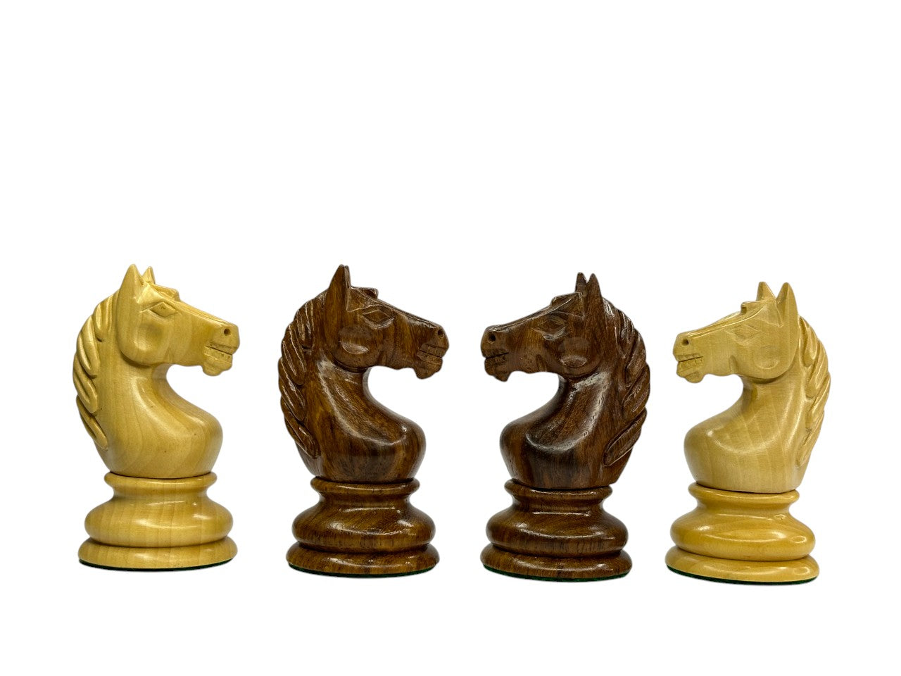 1933 Botvinnik Flohr-I Soviet Chess Pieces Only Set -Golden Rosewood- 3.6" King