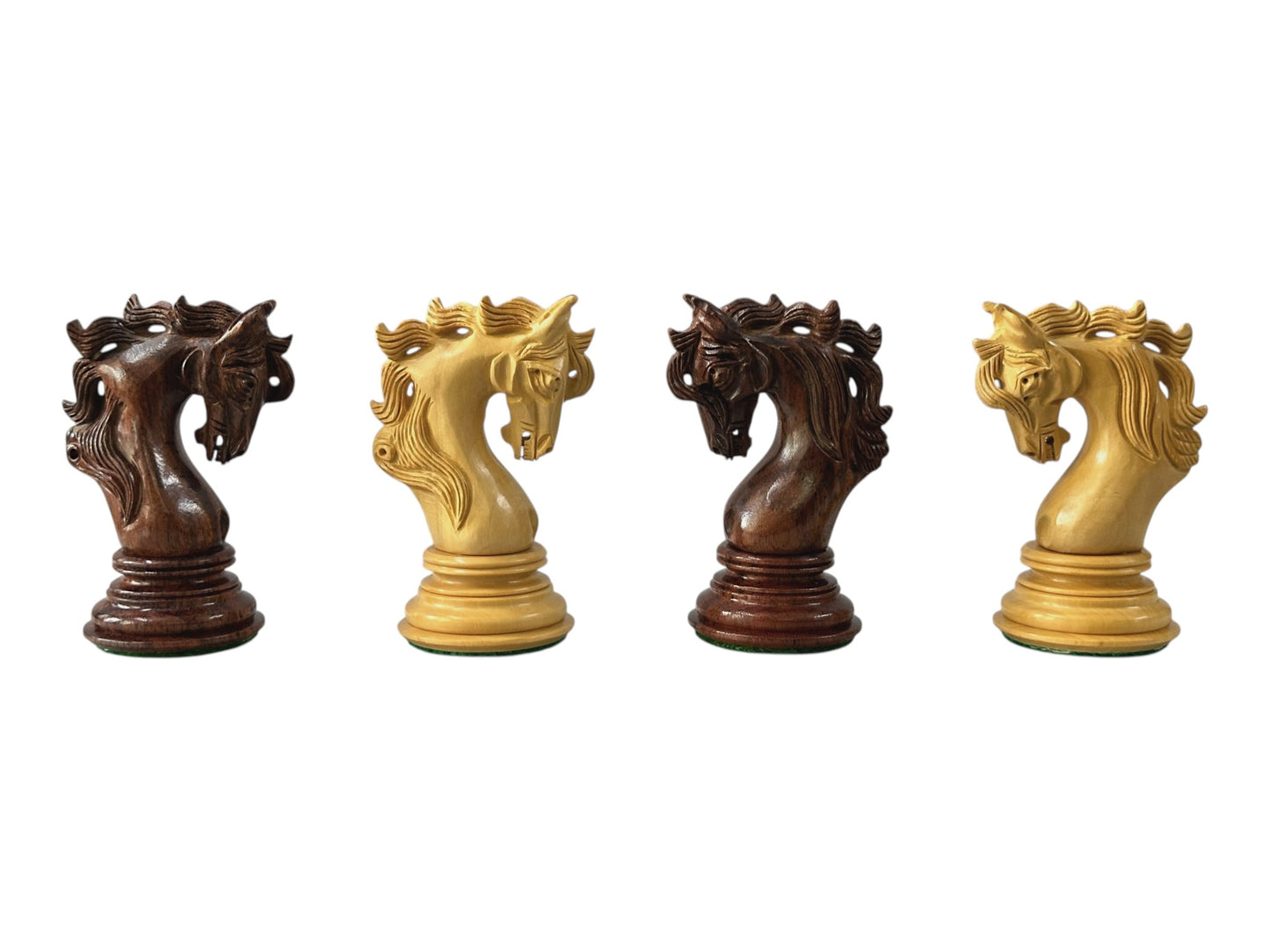 The Benevento Series Luxury Chess Pieces Only Set- 4.4" King- Triple Weighted Anjan Wood