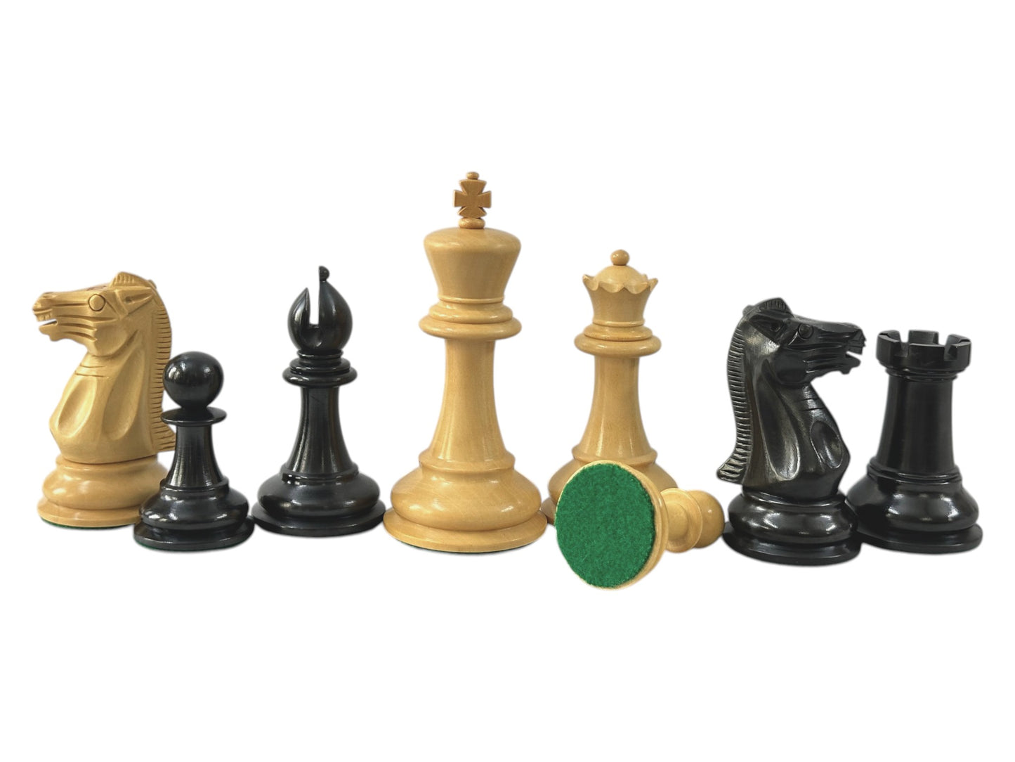 The Staunton Series (Jaques Pattern) Chess Pieces- Weighted Ebony - 3.75" King