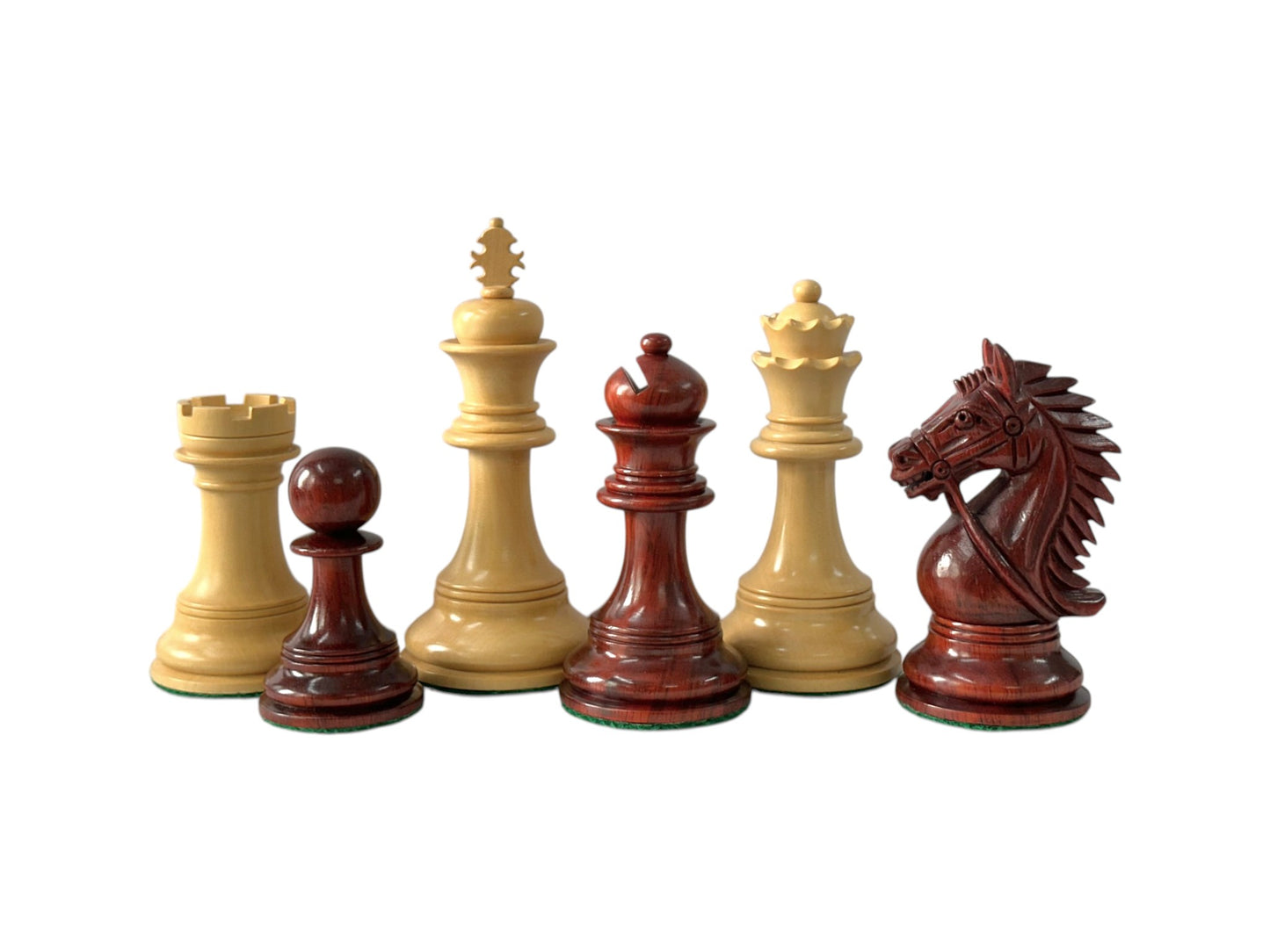 The Chesterfield Series Luxury Chess Pieces - 4.2" King- Triple Weighted Bud Rosewood