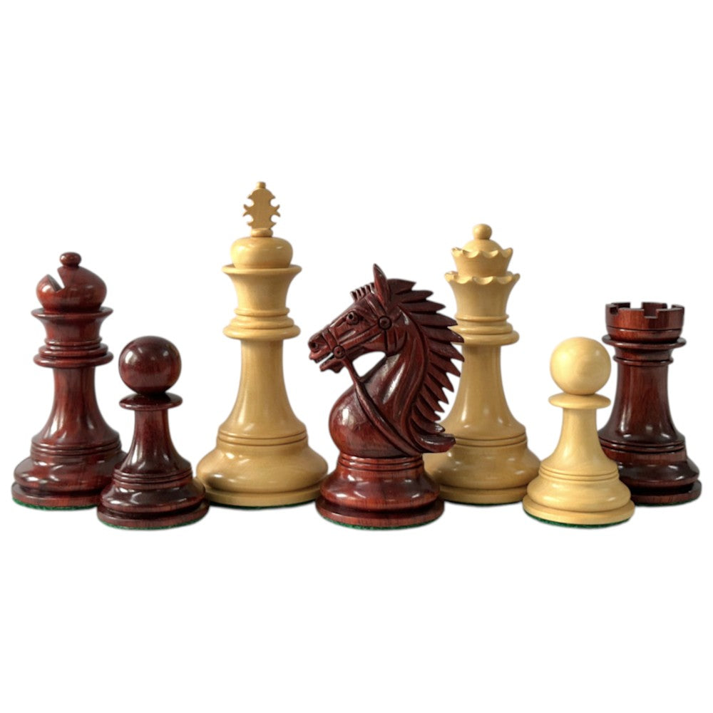 The Chesterfield Series Luxury Chess Pieces - 4.2" King- Triple Weighted Bud Rosewood