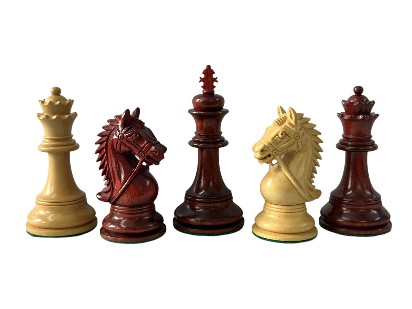 The Chesterfield Series Luxury Chess Pieces - 4.2" King- Triple Weighted Bud Rosewood