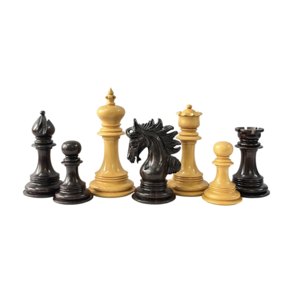 The Arabian Knight Series Artisan Luxury Staunton Chess Pieces- 4.2" King- Triple Weighted Rosewood