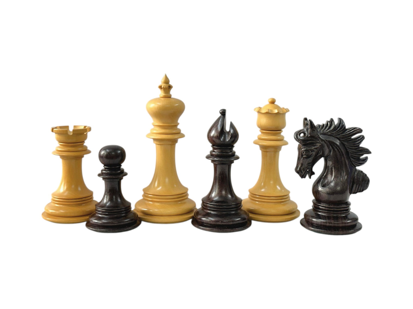 The Arabian Knight Series Artisan Luxury Staunton Chess Pieces- 4.2" King- Triple Weighted Rosewood