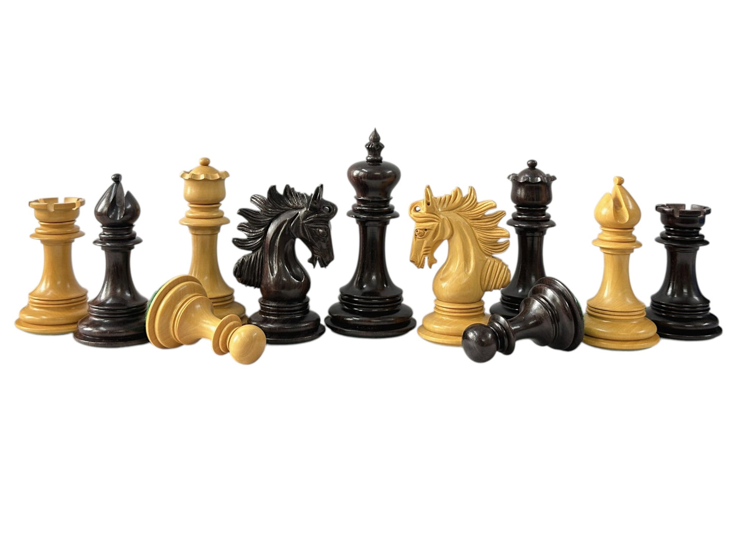 The Arabian Knight Series Artisan Luxury Staunton Chess Pieces- 4.2" King- Triple Weighted Rosewood