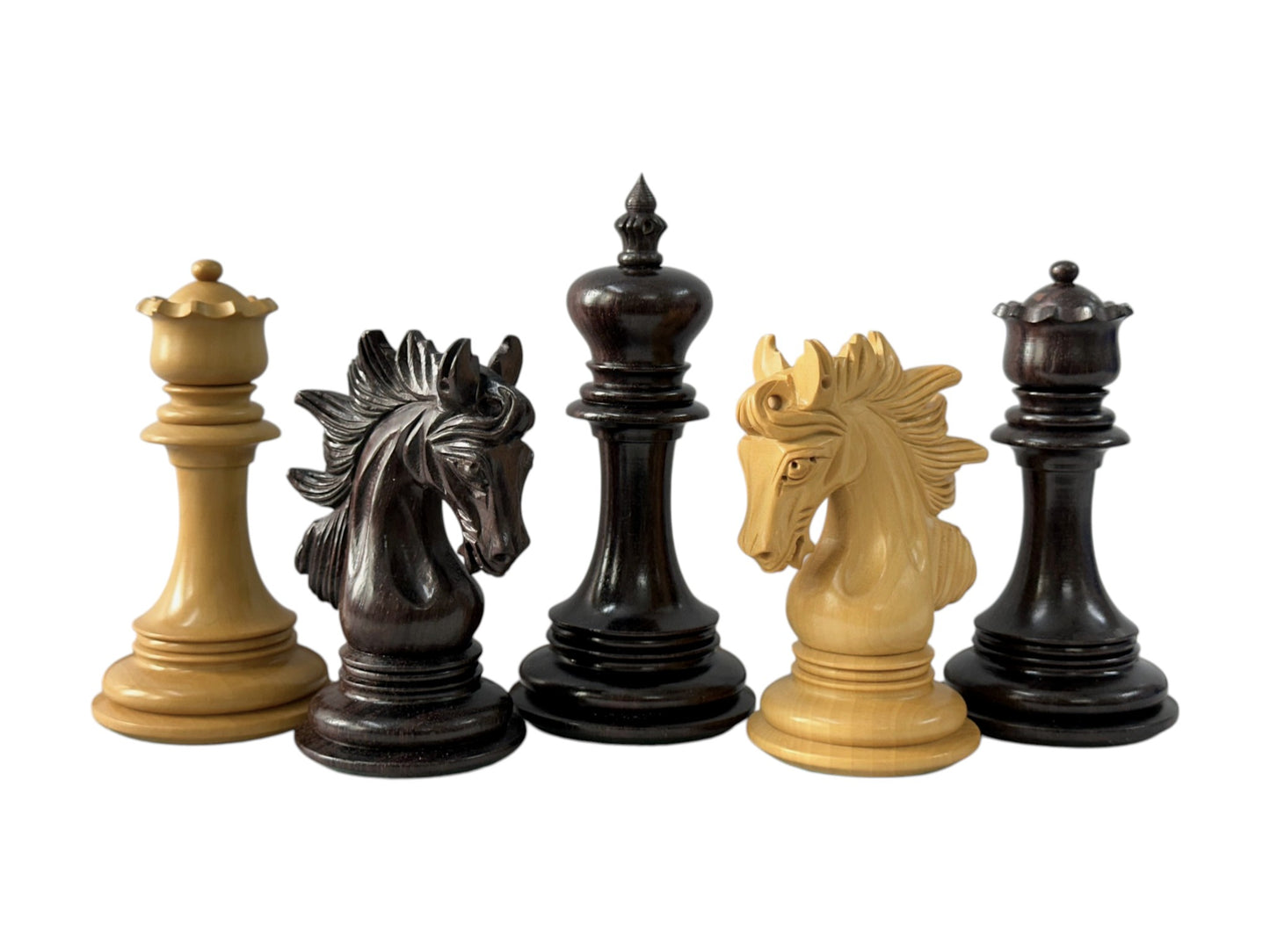 The Arabian Knight Series Artisan Luxury Staunton Chess Pieces- 4.2" King- Triple Weighted Rosewood