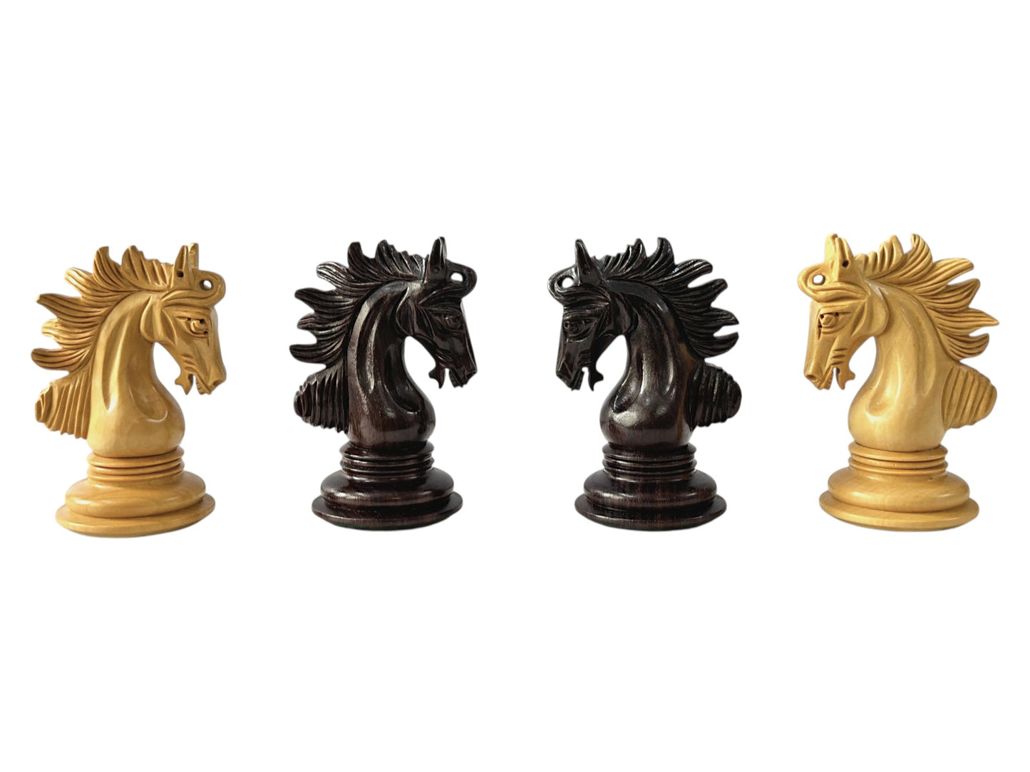 The Arabian Knight Series Artisan Luxury Staunton Chess Pieces- 4.2" King- Triple Weighted Rosewood