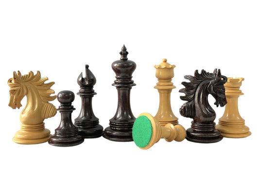 The Arabian Knight Series Artisan Luxury Staunton Chess Pieces- 4.2" King- Triple Weighted Rosewood