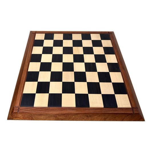 21" Solid Ebony & Maple Wood Chess board - 55 mm square - Matt Finish
