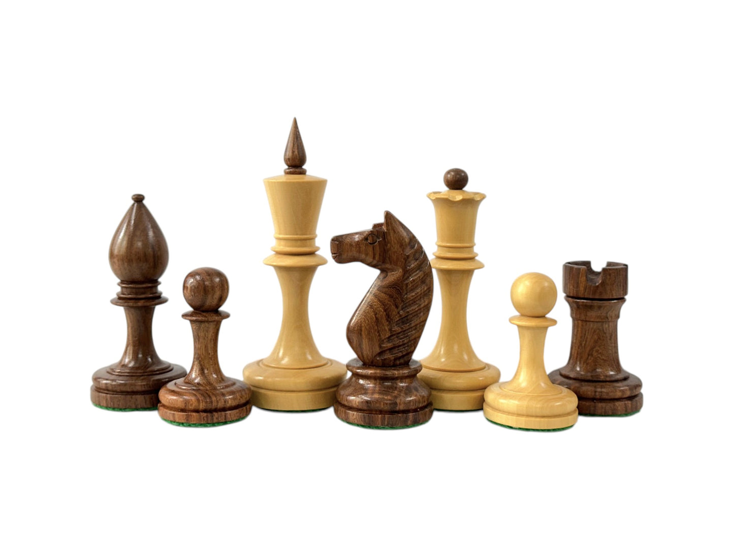 The Averbakh 1949 Moscow Chess Championship Repro Chess Pieces- Weighted Golden Rosewood- 4.2" King