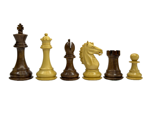 3.9" Exclusive Alban Staunton Chess Pieces Only set - Double Weighted Golden Rosewood