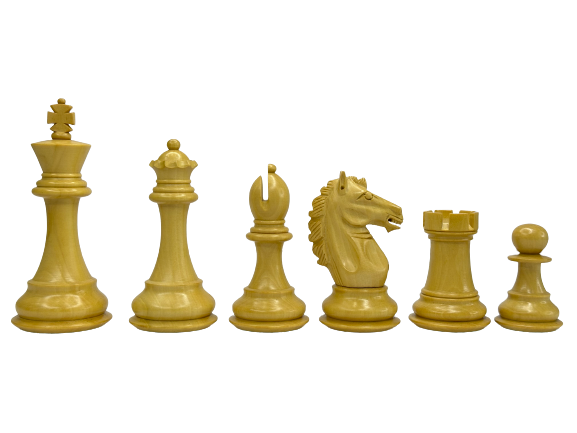 3.9" Exclusive Alban Staunton Chess Pieces Only set - Double Weighted Ebonised Boxwood