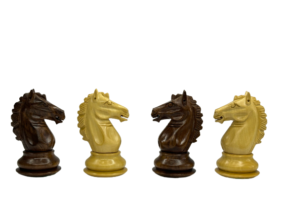 3.9" Exclusive Alban Staunton Chess Pieces Only set - Double Weighted Golden Rosewood