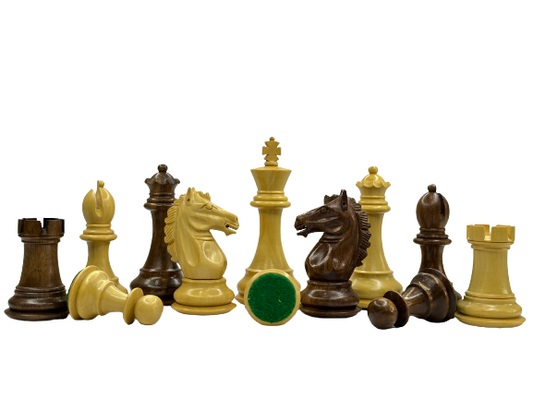 3.9" Exclusive Alban Staunton Chess Pieces Only set - Double Weighted Golden Rosewood