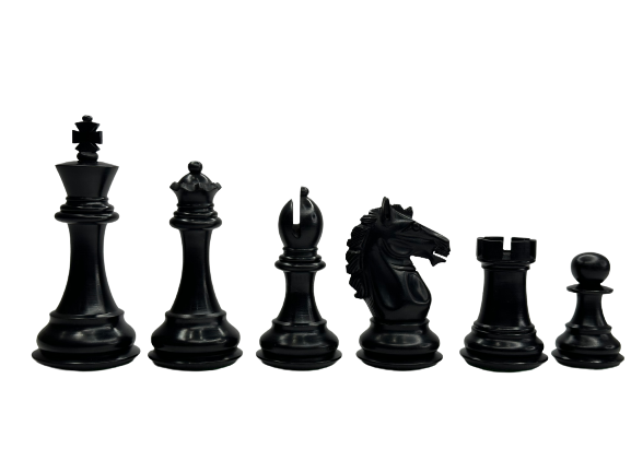 3.9" Exclusive Alban Staunton Chess Pieces Only set - Double Weighted Ebonised Boxwood