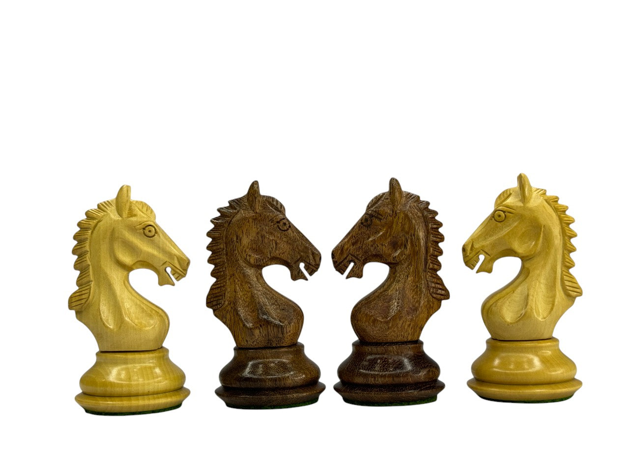 The Derby Knight Staunton Pattern Chess Pieces Only- Double Weighted Golden Rosewood - 4.1" King