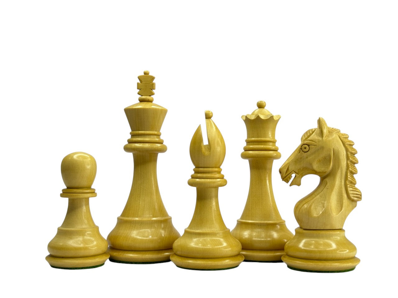 The Derby Knight Staunton Pattern Chess Pieces Only- Double Weighted Ebony- 4.1" King