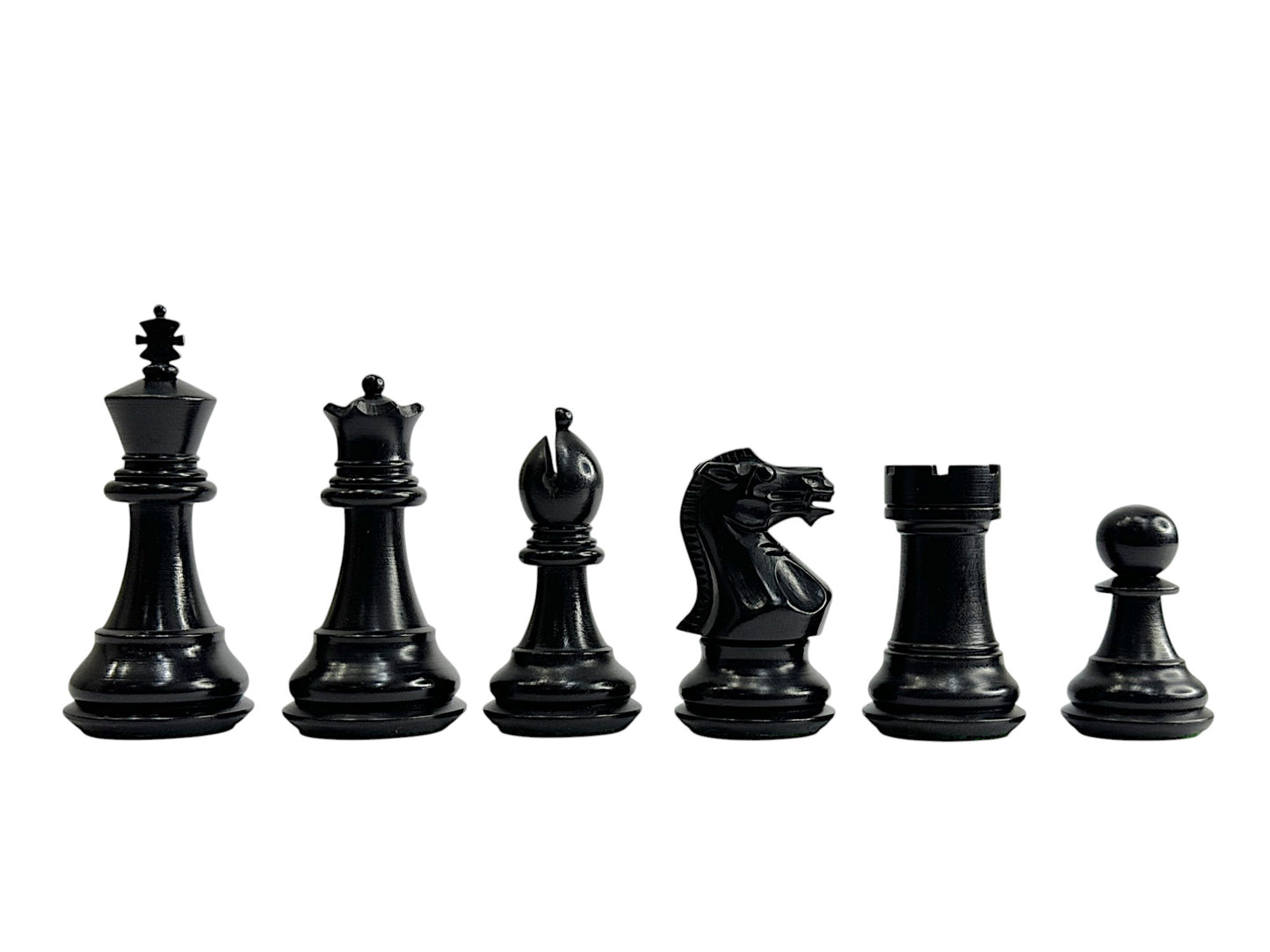 3.25" Professional Staunton Chess Set - Chess Pieces Only - Weighted Ebonised Boxwood