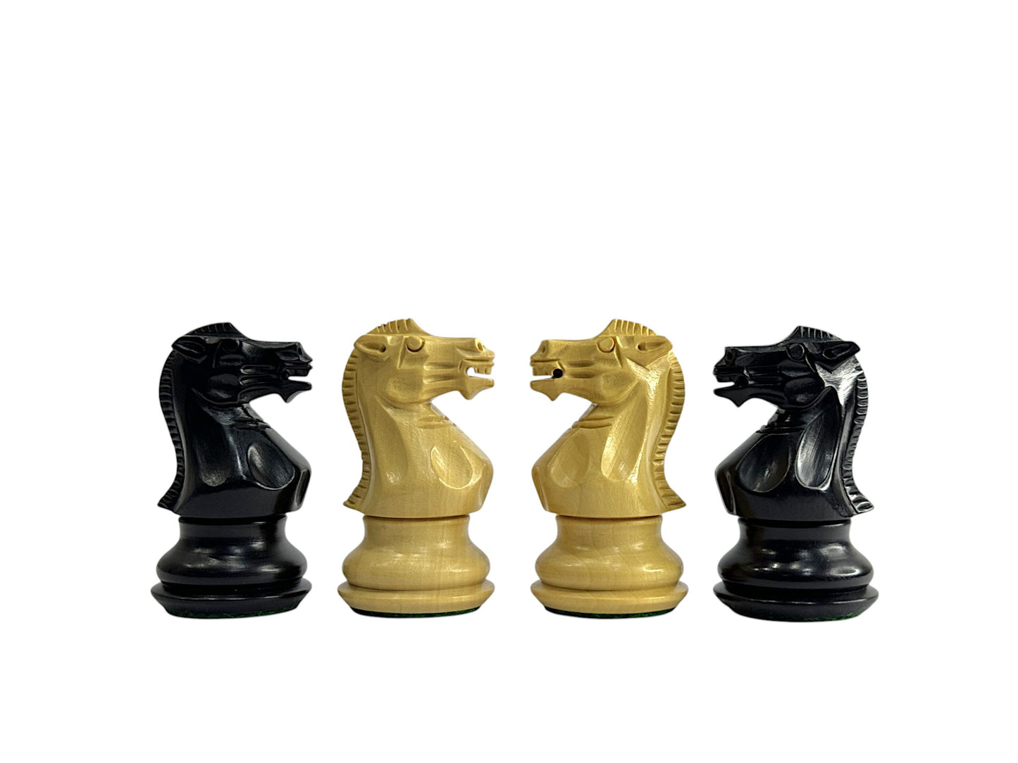3.25" Professional Staunton Chess Set - Chess Pieces Only - Weighted Ebonised Boxwood