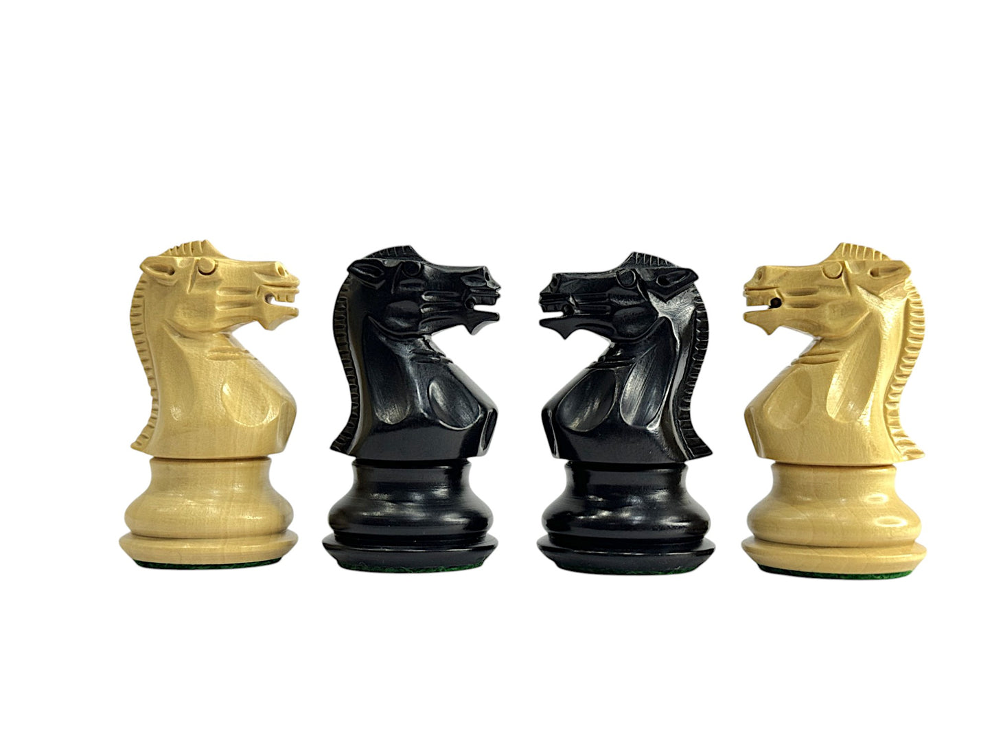 3.25" Professional Staunton Chess Set - Chess Pieces Only - Weighted Ebonised Boxwood