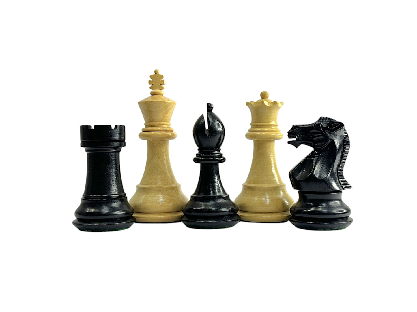 3.25" Professional Staunton Chess Set - Chess Pieces Only - Weighted Ebonised Boxwood
