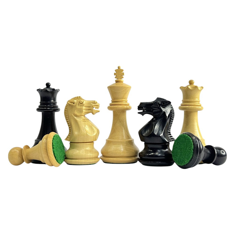 3.25" Professional Staunton Chess Set - Chess Pieces Only - Weighted Ebonised Boxwood