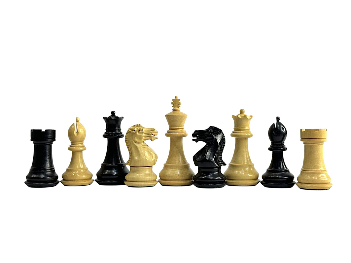 3.25" Professional Staunton Chess Set - Chess Pieces Only - Weighted Ebonised Boxwood