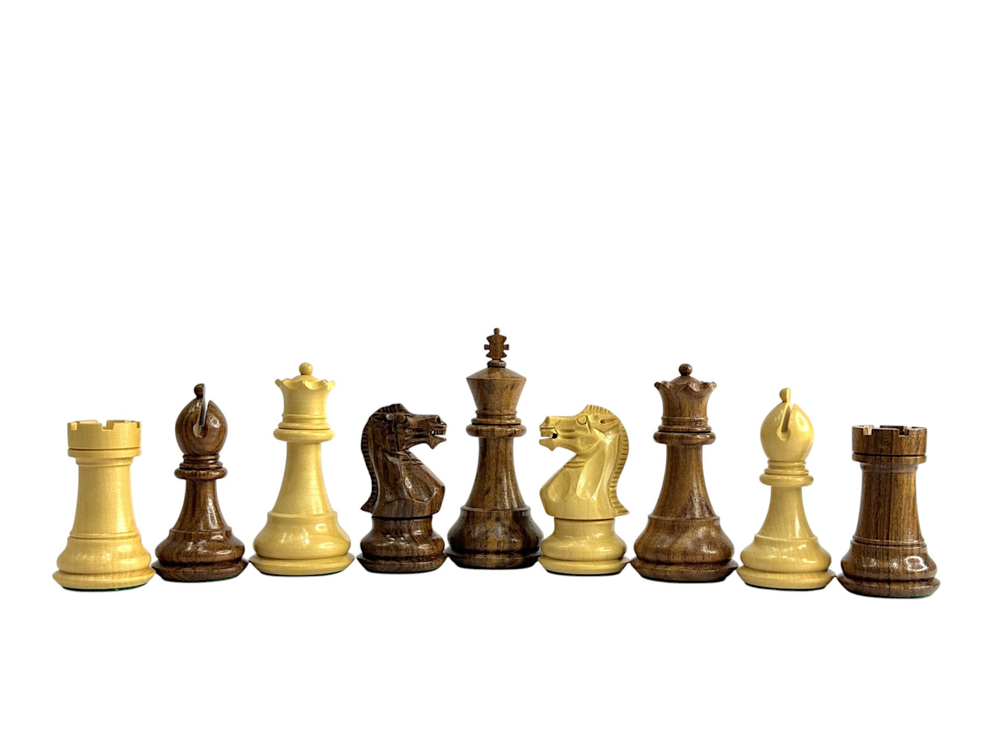 3.25" Professional Staunton Chess Set - Chess Pieces Only - Weighted Golden Rosewood