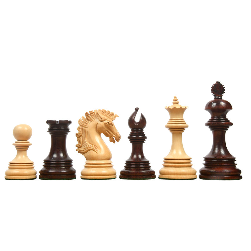 The Premium Collection - 4.4" Wellington Luxury Staunton Chess Pieces Only Set – Triple Weighted Budrose Wood