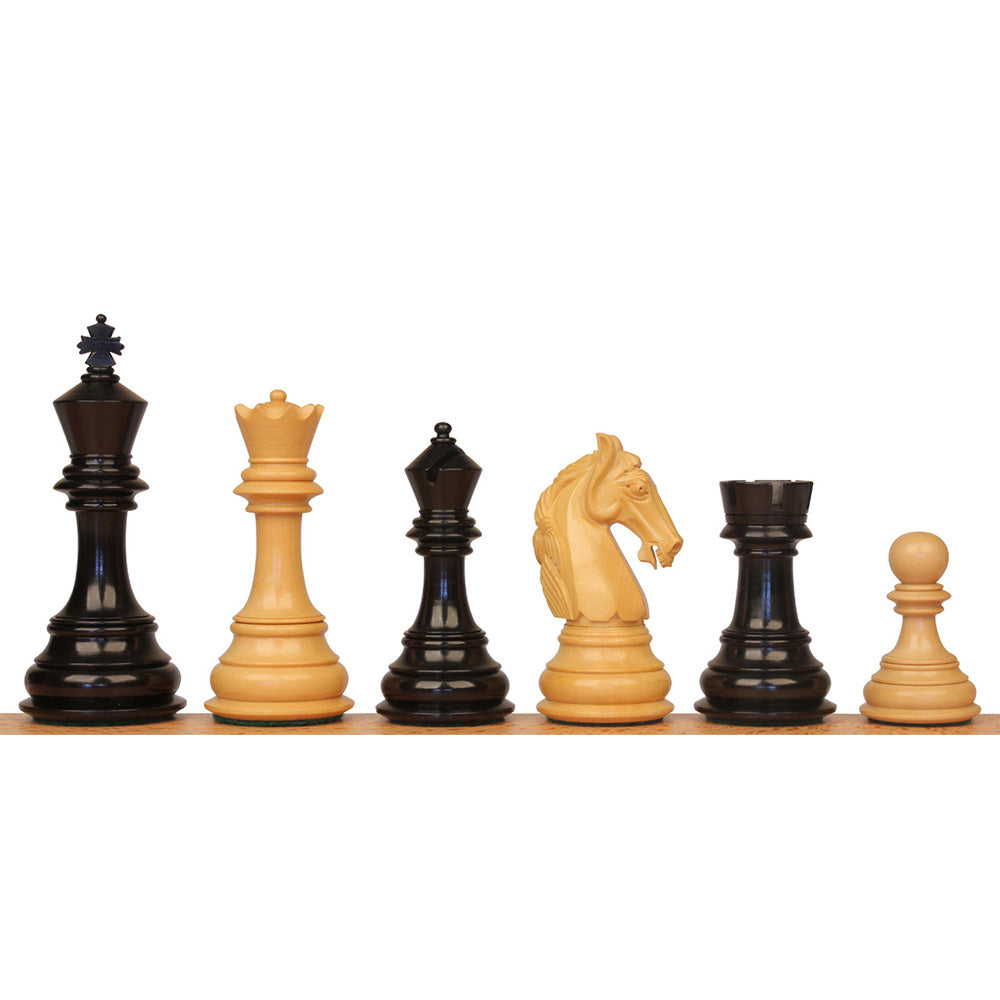 4.6" Rare Columbian Luxury Chess Pieces Only Set - Triple Weighted Ebony