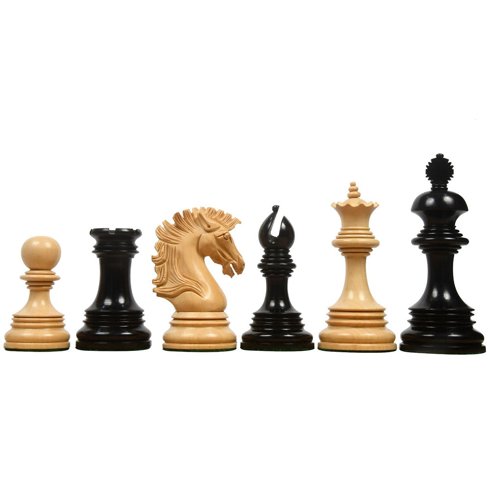The Premium Collection - 4.4" Wellington Luxury Staunton Chess Pieces Only Set – Triple Weighted Ebony Wood & Boxwood